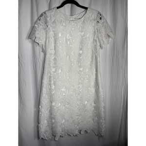 Calvin Klein | Dresses | Calvin Klein White Lace Sheath Gown Open Back |  Poshmark